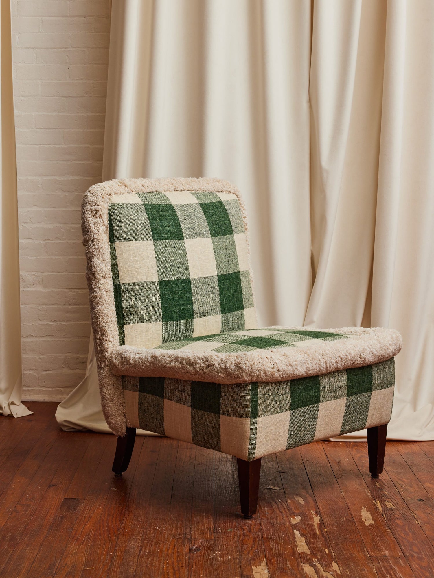 Slipper Chair with Jumbo Fringe