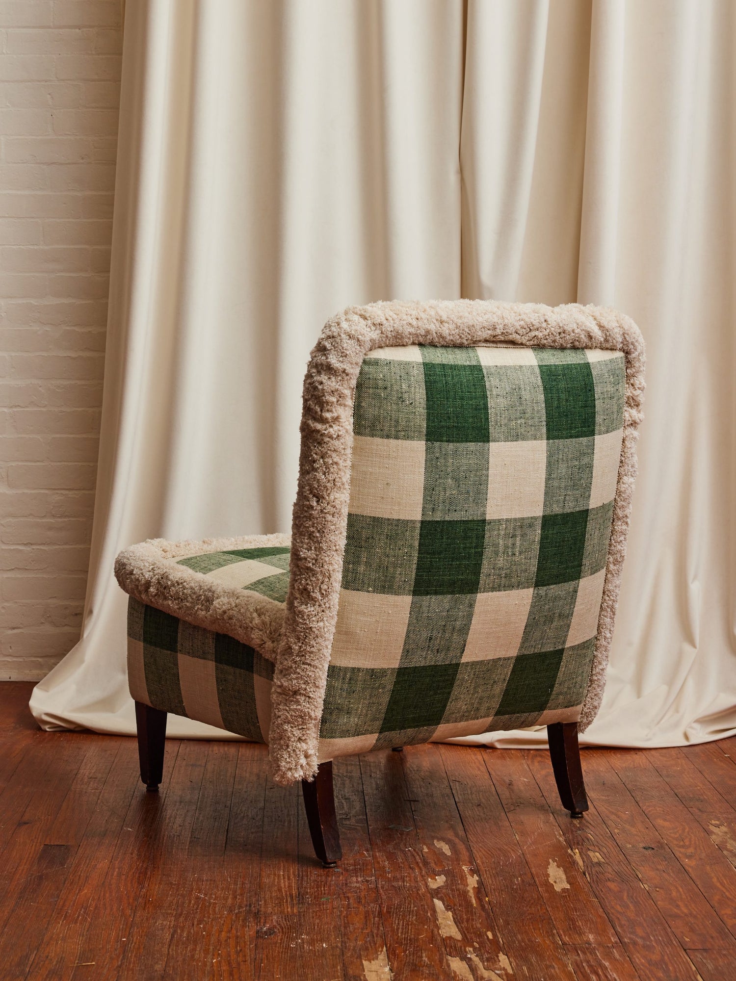Slipper Chair with Jumbo Fringe