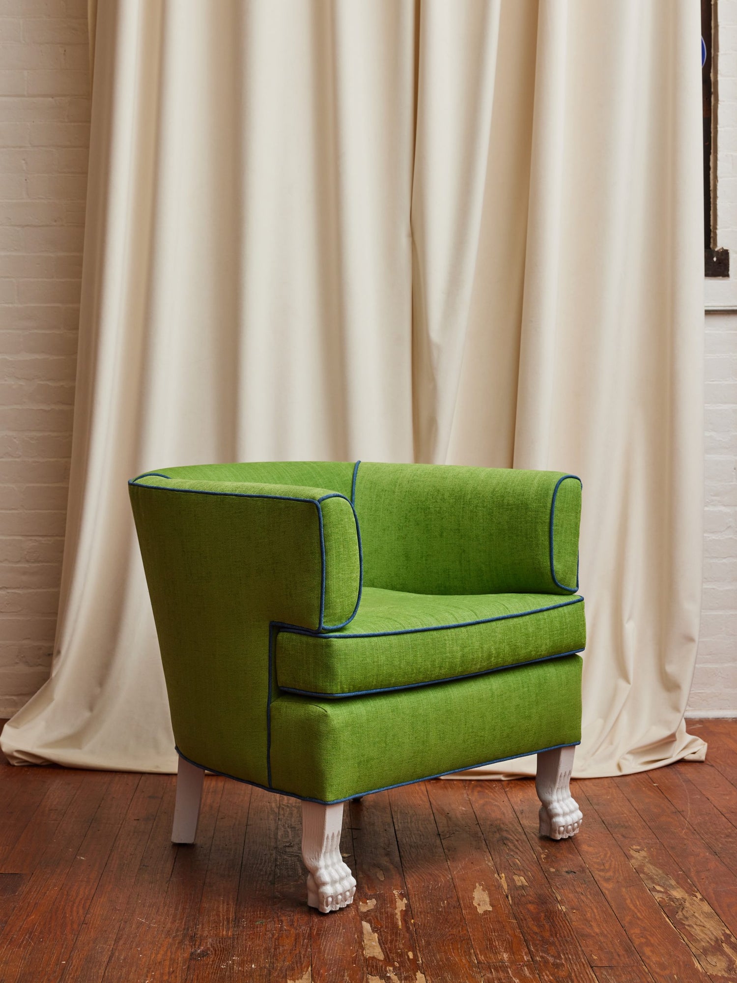 Pair of Club Chairs with Feline Feet