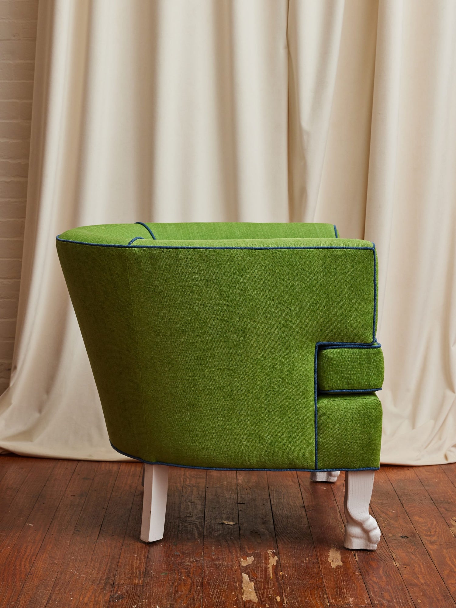 Pair of Club Chairs with Feline Feet