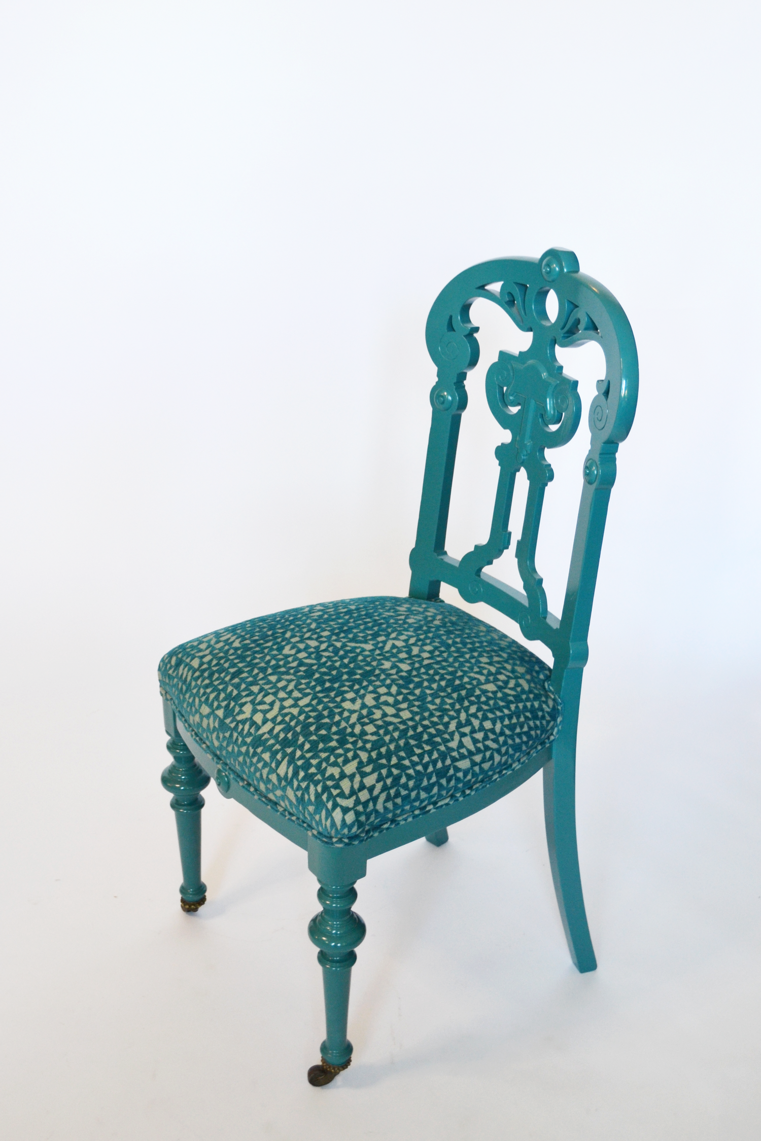 Twin Teal Dining Chairs
