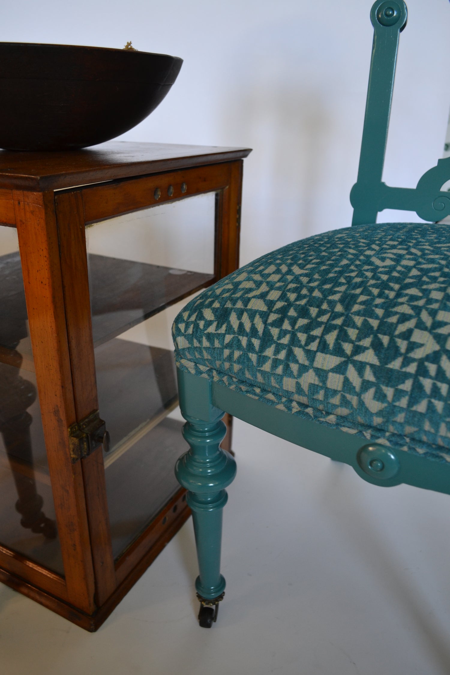 Twin Teal Dining Chairs