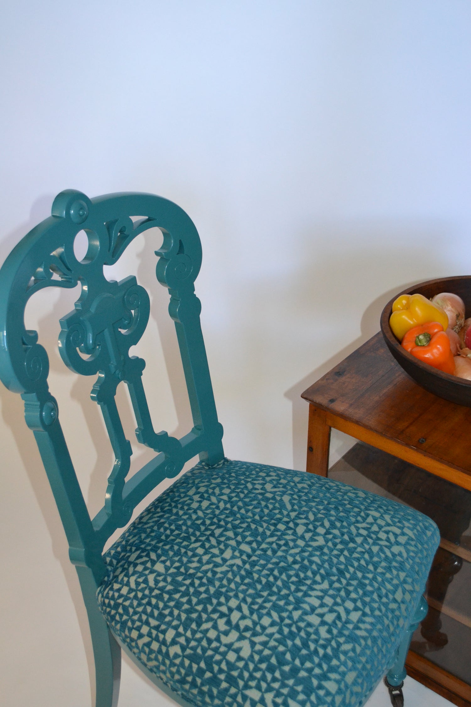 Twin Teal Dining Chairs
