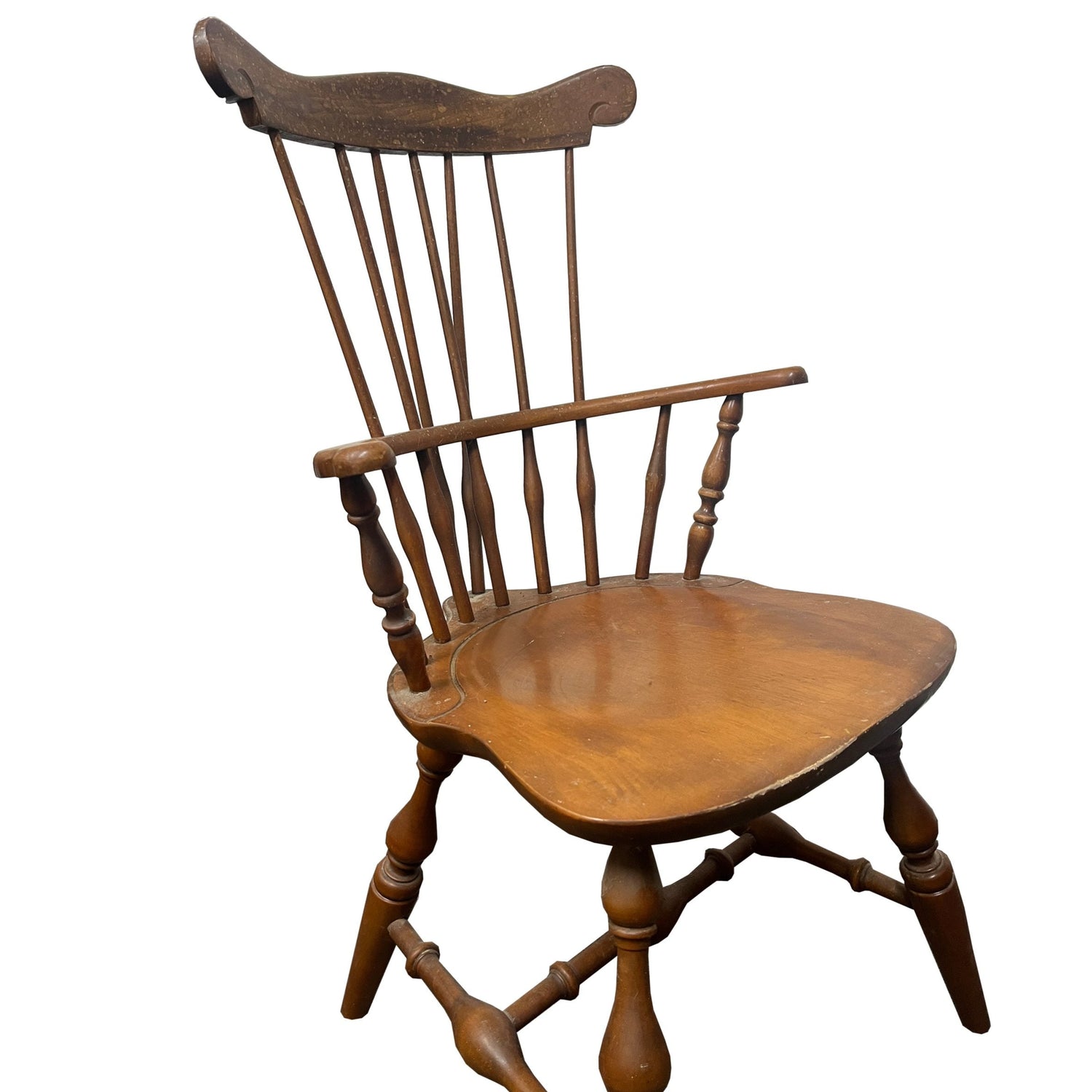 1950s Ethan Allen Baumritter Maple Comb Back Windsor Armchair