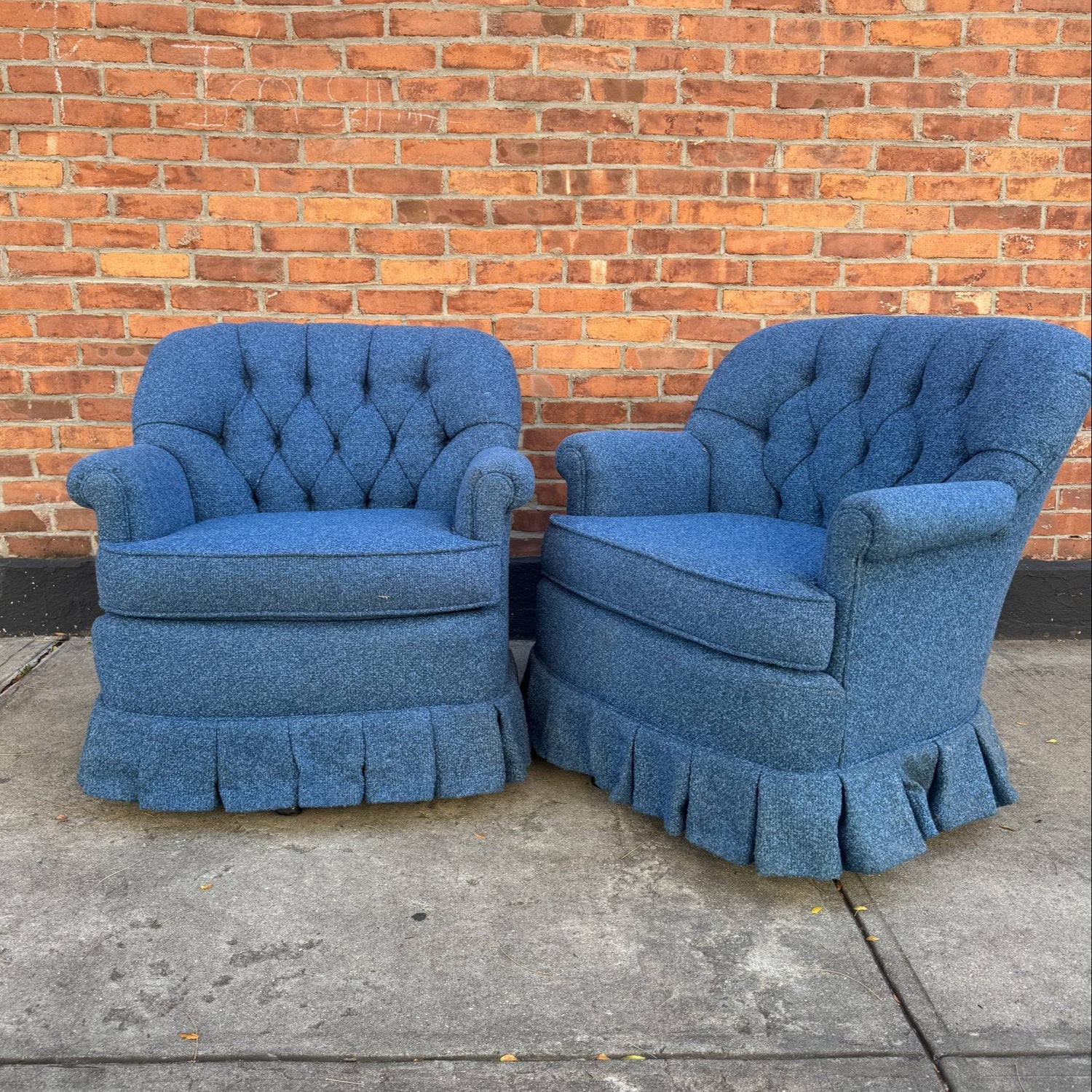 Pair of Swivel Armchairs