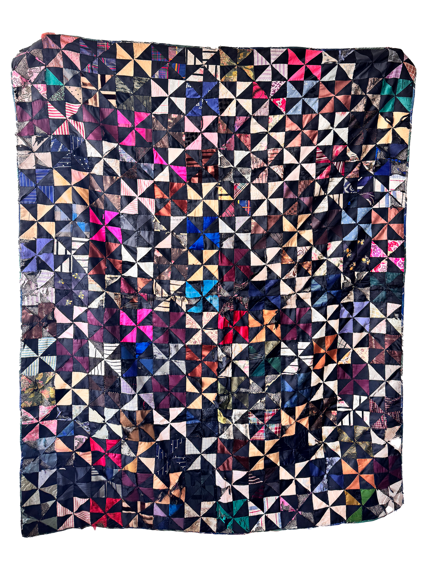 Triangle Square Multicolor Tapestry Quilt