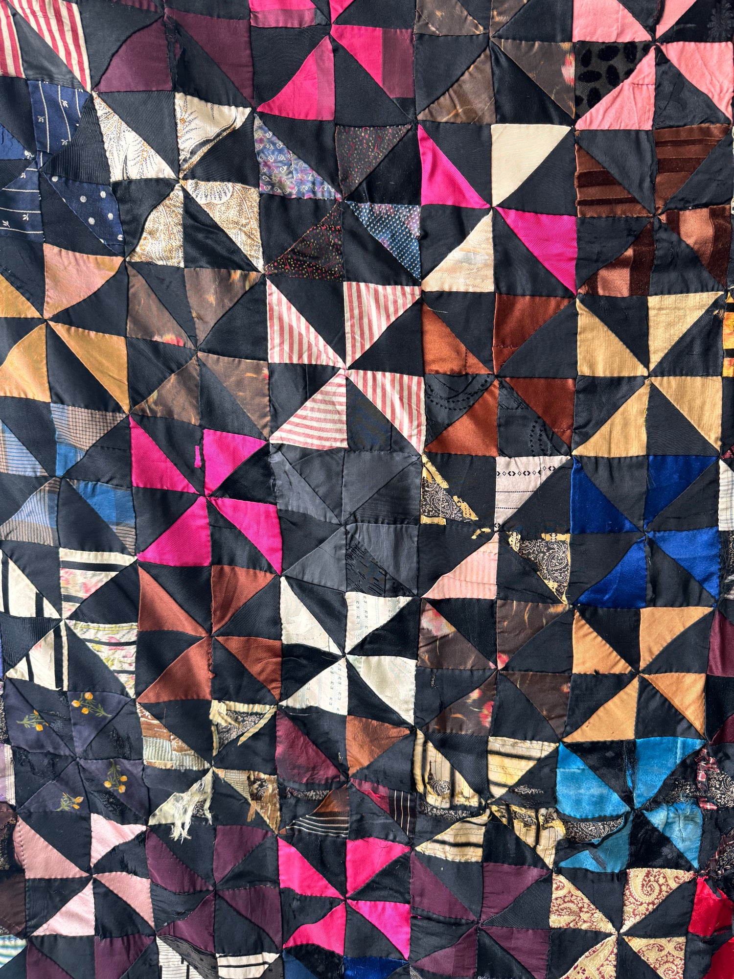 Triangle Square Multicolor Tapestry Quilt