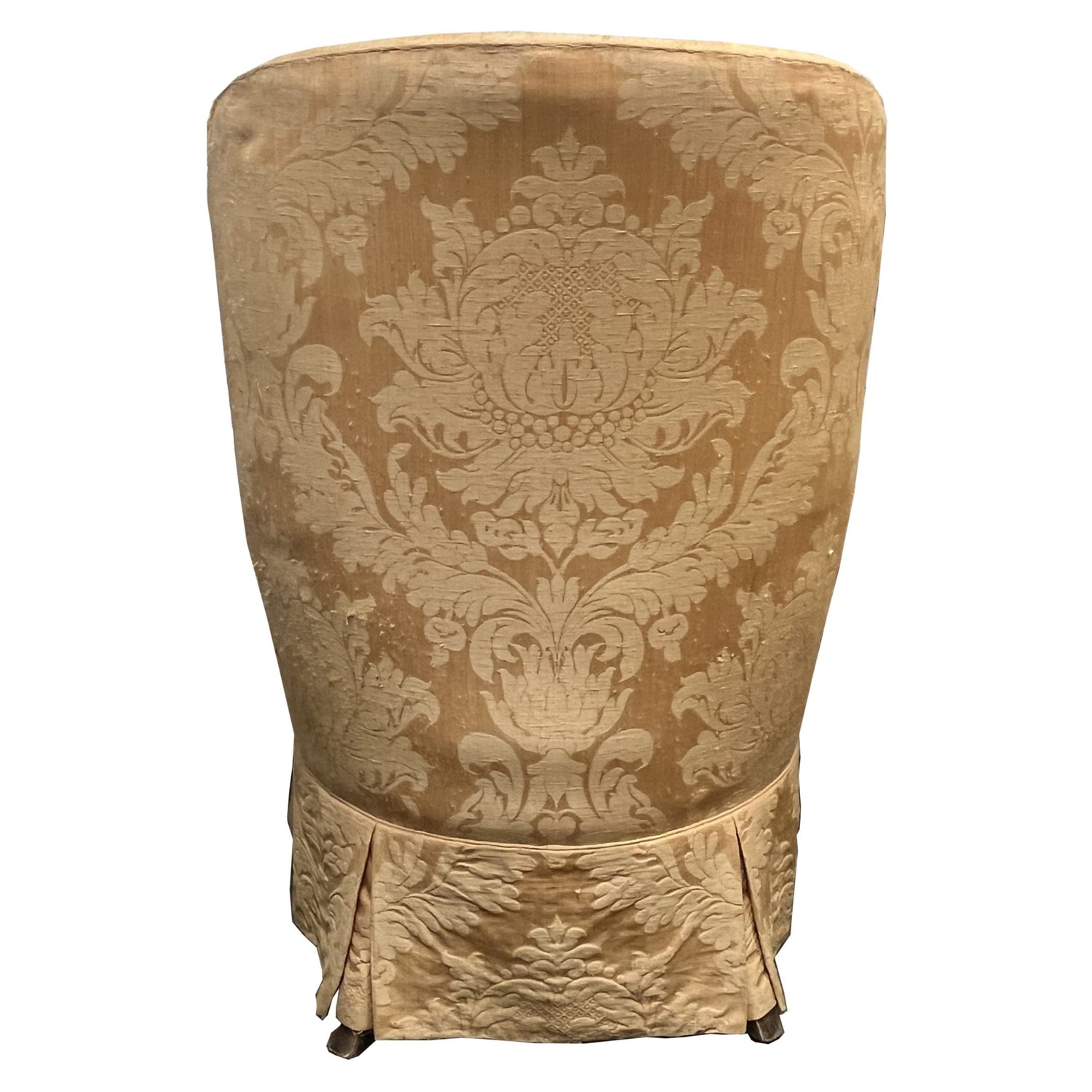 Tufted Antique Wingback Reading Chair