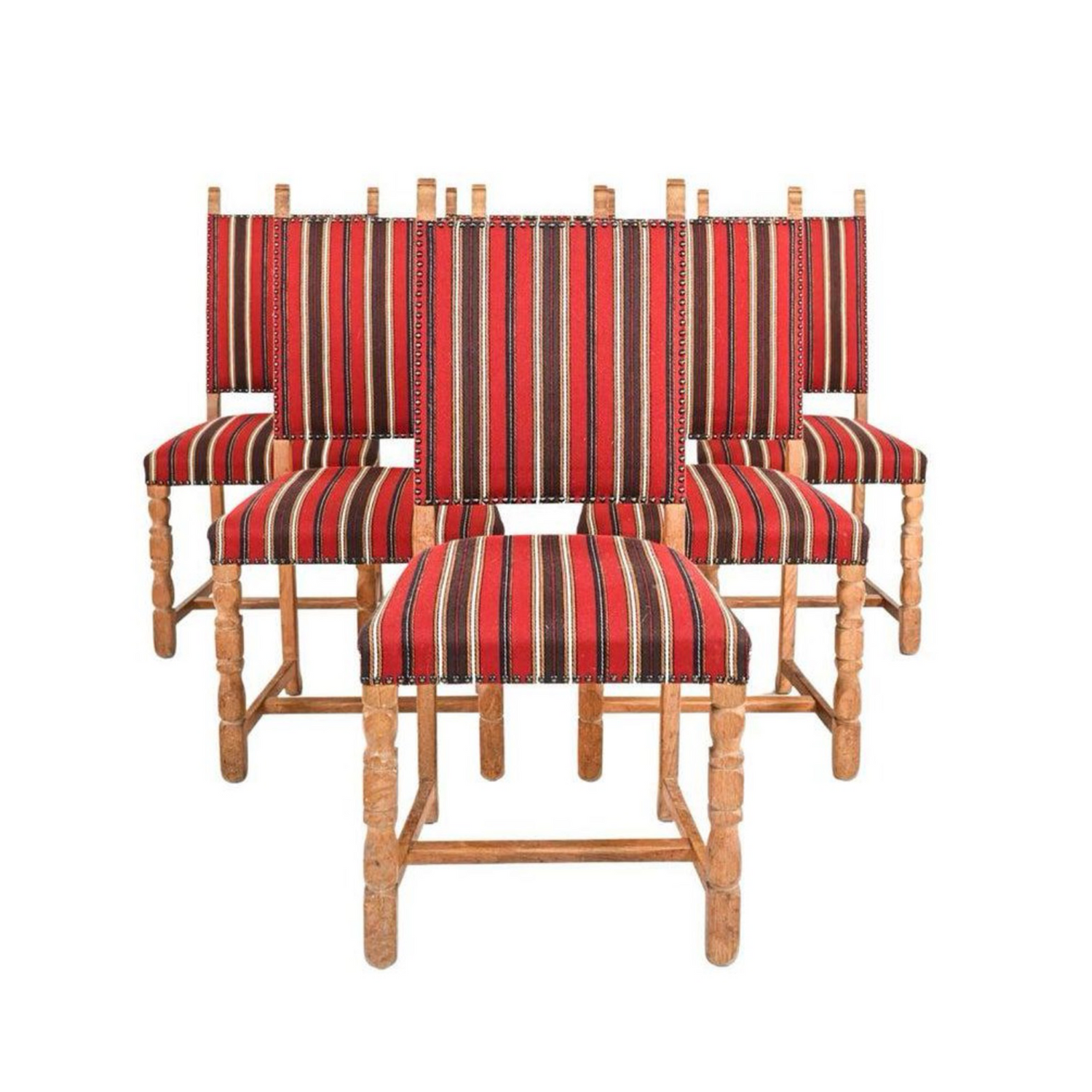 Danish mid-century dining side chairs designed by Henning Kjaernulf in 1960's